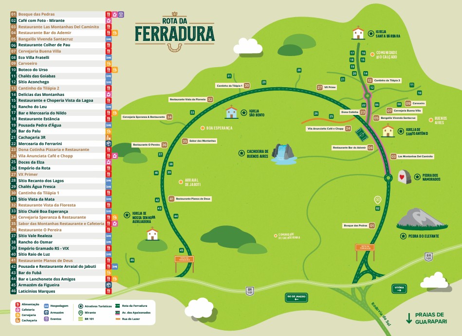 Rota da Ferradura ganha nova identidade visual para impulsionar desenvolvimento turístico 2 1mapa rota da ferradura