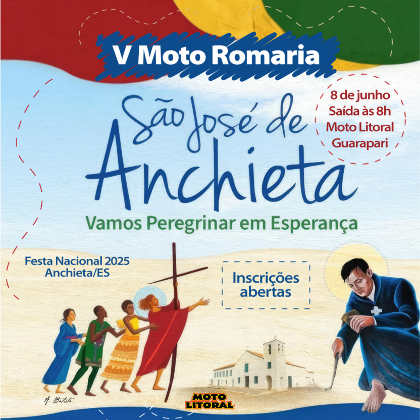 V Moto Romaria parte de Guarapari rumo a Anchieta no dia 8 de junho 1 Moto Litoral Romaria Post Feed Prancheta 1