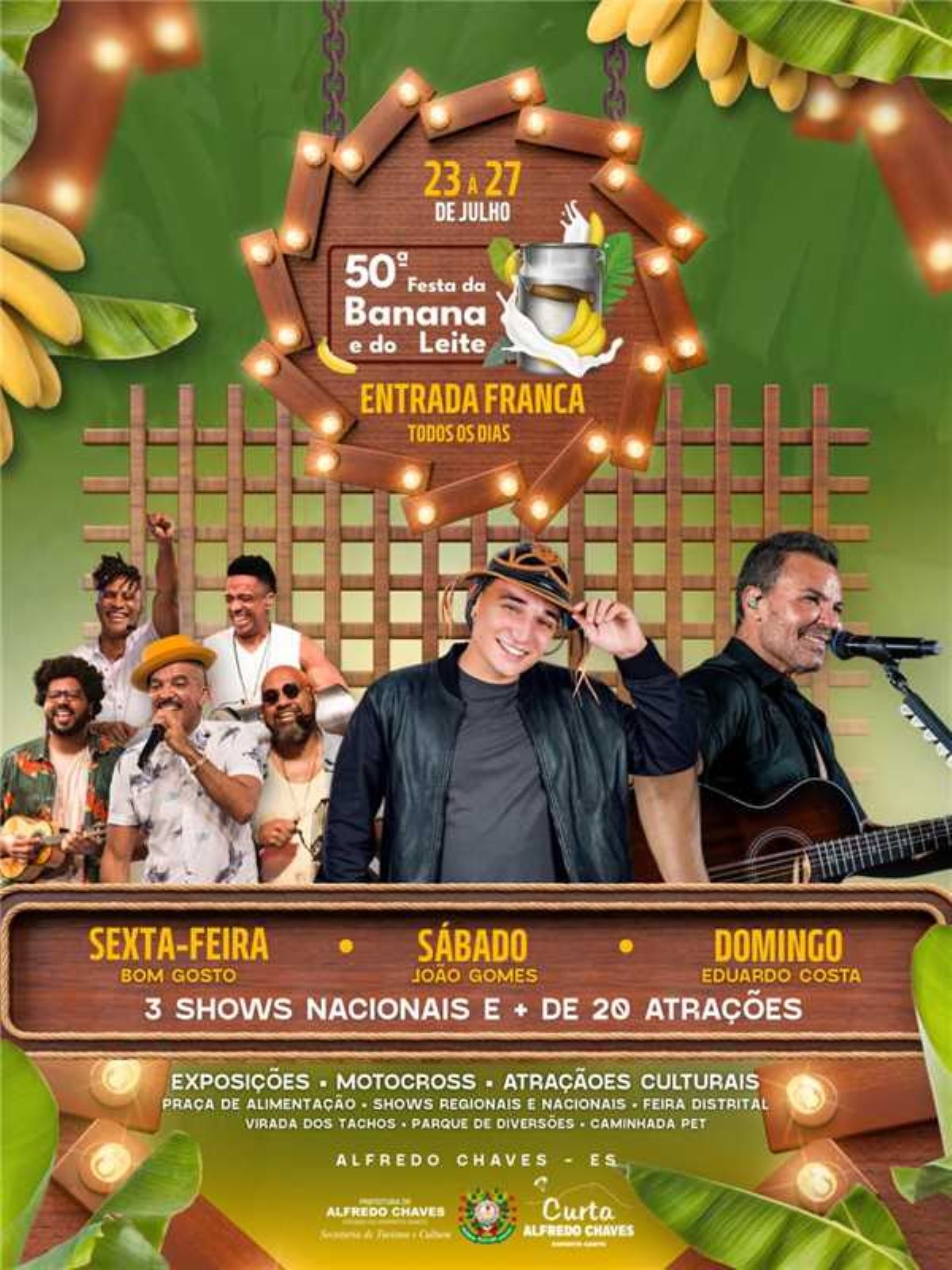 Eduardo Costa e João Gomes são destaque nos 50 anos da Festa da Banana e do Leite em Alfredo Chaves 2 arquivo pmac