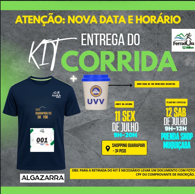 Com recorde de inscritos, 2ª Corrida Rota da Ferradura encerra inscrições; confira onde retirar os kits 2 kits corrida